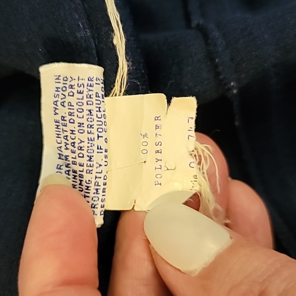 Vintage navy blue polyester shacket size small - Picture 14 of 14